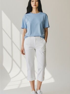 Ladies Alfani Petite 8P White Cropped Pants - 8P